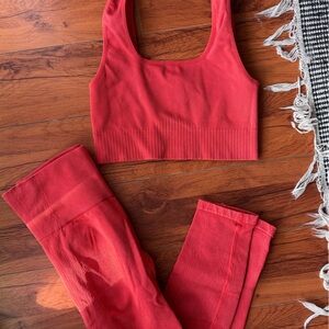 JoyLab Vibrant Orange Ribbed Set